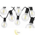 LED girlianda 24V 15m 25x E12 2700K su nuotolinio valdymo pultu