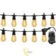 LED girlianda 24V 6,5 m 10x LED 2700K lašo formos liepsnos efektas