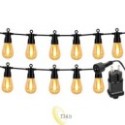 LED girlianda 24V 6,5 m 10x LED 2700K lašo formos liepsnos efektas