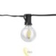 Saulės energija maitinama LED girlianda 15 m, 15x E12, 2700K, su nuotolinio valdymo pulteliu