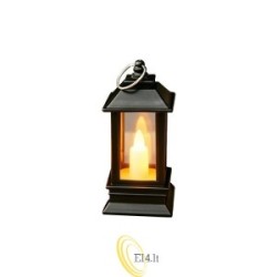 LED žibintas 9 cm 1800K 3xAG10 liepsnos efektas juodas