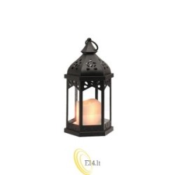 LED žibintas 29 cm 1800K 3xAAA liepsnos efektas juodas