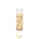 LED žvakė 5x18cm 2000K 2xAA liepsnos efektas, permatoma