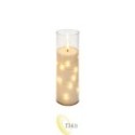 LED žvakė 5x18cm 2000K 2xAA liepsnos efektas, permatoma