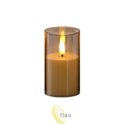 LED žvakė 8x13cm 2000K 3xAA dūminis liepsnos efektas