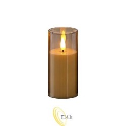LED žvakė 8x15cm 2000K 3xAA dūminis liepsnos efektas