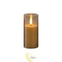 LED žvakė 8x15cm 2000K 3xAA dūminis liepsnos efektas