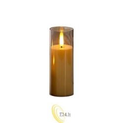 LED žvakė 8x18cm 2000K 3xAA dūminis liepsnos efektas