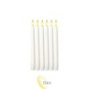 LED žvakė kūgio formos 28 cm 2000K 2xAAA balta, 6 vnt.