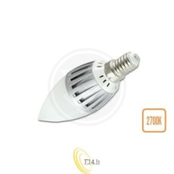 LED lemputė E14 šilta 5W 8SMD 5630 230V sidabrinė