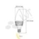 LED lemputė E14 šilta 5W 8SMD 5630 230V sidabrinė