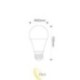 LED lemputė E27 su mikrobangų jutikliu A60 3000K 9W