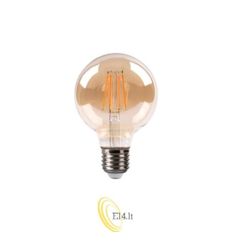 LED lempa E27 Filament 3-Dimm G80 2700K 6W Ambe