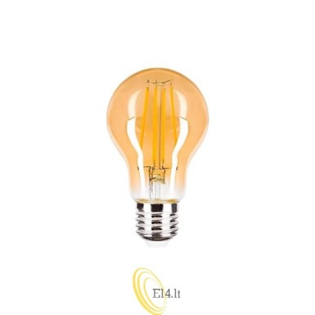 LED lempa E27 Filament A60 2200K 4W gintarinė