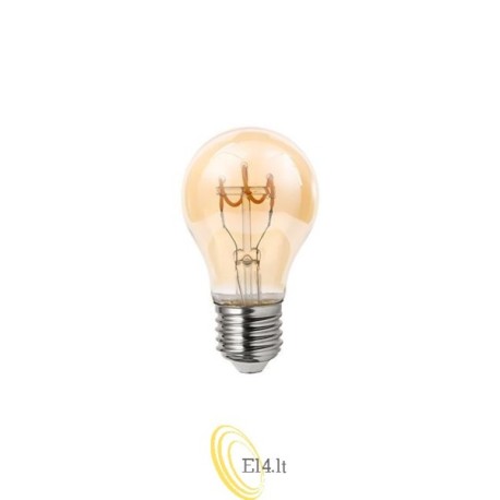 LED lempa E27 Filament Dimm A60 2200K 4W gintarinė