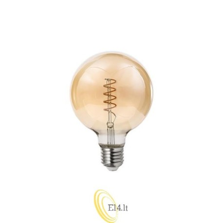 LED lemputė E27 Filament Dimm G95 2200K 4W gintarinė