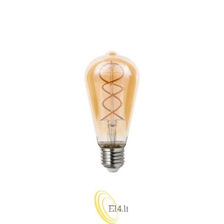 LED lemputė E27 Filament Dimm ST64 2200K 4W gintarinė