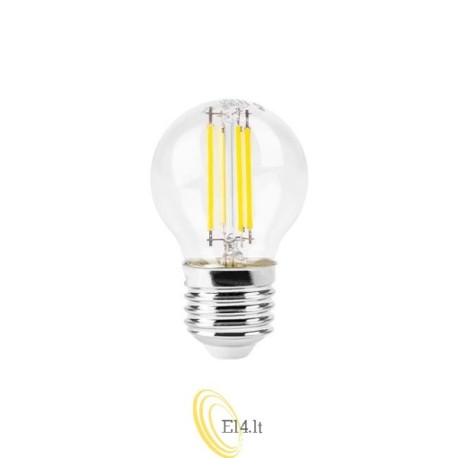 LED lemputė E27 Filament G45 4000K 6W