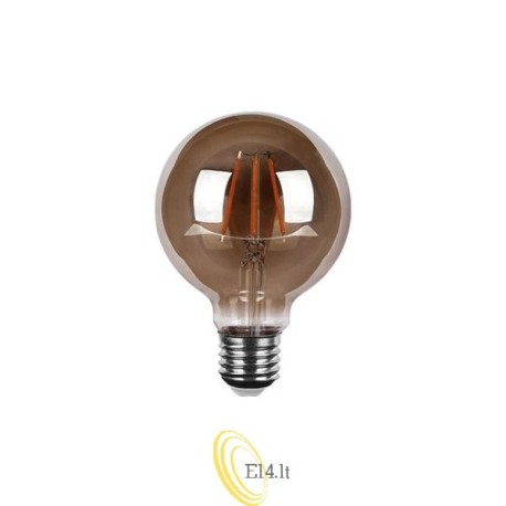 LED lemputė E27 Filament G80 2200K 6W dūminė
