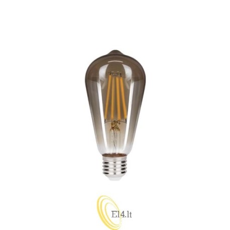 LED lemputė E27 Filament ST64 2200K 10W dūminė