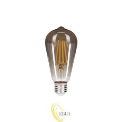 LED lemputė E27 Filament ST64 2200K 6W dūminė