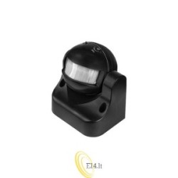 PIR judesio jutiklis 180° juodas IP44