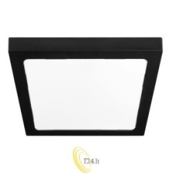 LED lubinis kvadratinis paviršinis panelis Bingo 24W 3CCT juodas