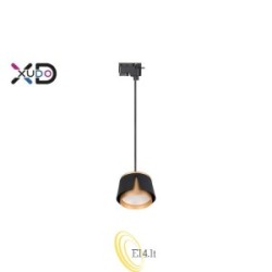 Pakabinamas šviestuvas 1 fazės bėgiui GX53 juodas+auksinis