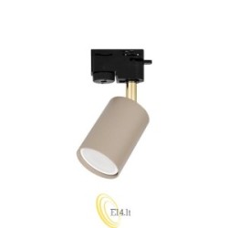 Bėgių šviestuvas 1 fazės GU10 Bardo 55 mm smėlio + auksinis