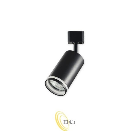 Bėginis prožektorius 1 fazės GU10 Ring 55mm juodas