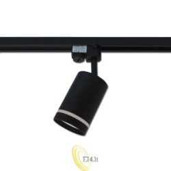 Bėginis prožektorius 1 fazės GU10 Ring 70mm juodas
