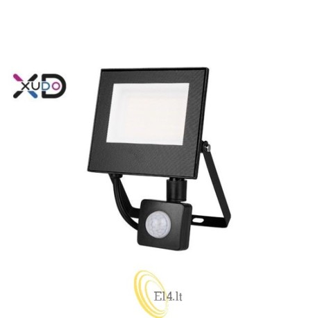 LED prožektorius SMD Mola 30W 4500K juodas PIR