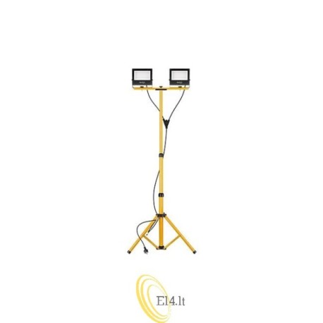 LED prožektorių rinkinys SMD Tiga su stovu 2x50W 4500K