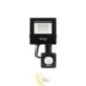 LED prožektorius SMD Tiga 10W 4500K juodas PIR