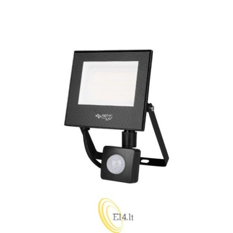 LED prožektorius SMD Tiga 30W 4500K juodas PIR