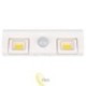 LED pošvietimo lempa 2x COB PIR 4000K