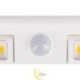 LED pošvietimo lempa 2x COB PIR 4000K
