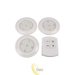 LED pošvietimo lempa 3x 5LED su nuotolinio valdymo pultu 4000K