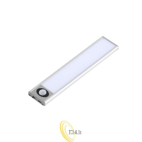 Pošvietė LED USB PIR 20 cm 1 W, sidabrinė