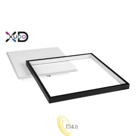 LED sietynas 27W 45x35cm juodas CCT su nuotolinio valdymo pultu