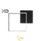 LED sietynas 40W 55x47cm 4000K juodas