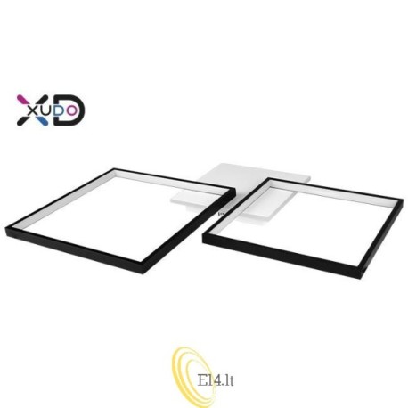 LED sietynas 45W 69x52cm juodas CCT su nuotolinio valdymo pultu