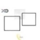 LED sietynas 45W 69x52cm juodas CCT su nuotolinio valdymo pultu
