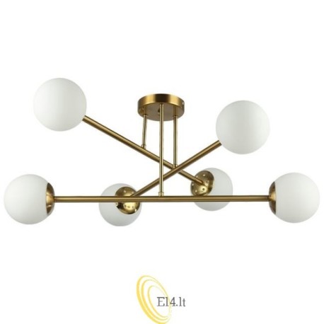 LED sietynas E27 Bali-12 74 cm x6 auksinis