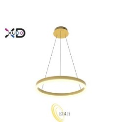 LED sietynas Mundo 40 cm, 22 W, auksinis, 3CCT, su nuotolinio valdymo pultu