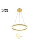 LED sietynas Mundo 40 cm, 22 W, auksinis, 3CCT, su nuotolinio valdymo pultu