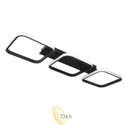 LED liustra Nebula Canis 90x26x8,5 cm, 33 W, juoda
