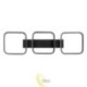 LED liustra Nebula Canis 90x26x8,5 cm, 33 W, juoda