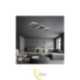 LED liustra Nebula Canis 90x26x8,5 cm, 33 W, juoda