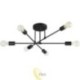 Liustra LED E27 Eliot 70 cm x6 juoda